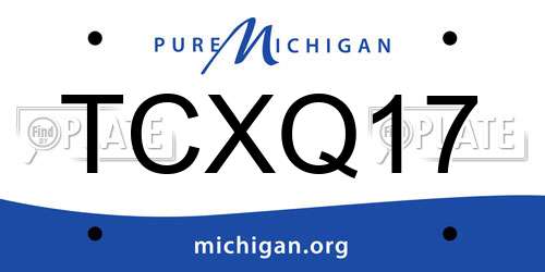 TCXQ17 Michigan License Plate