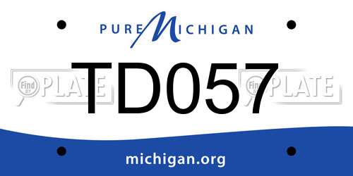 TD057 Michigan License Plate