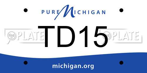 TD15 Michigan License Plate