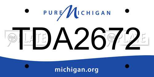 TDA2672 Michigan License Plate