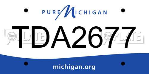 TDA2677 Michigan License Plate
