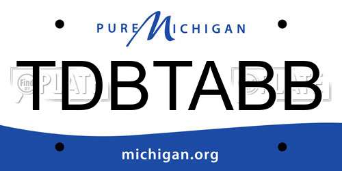 TDBTABB Michigan License Plate