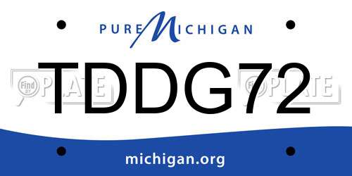 TDDG72 Michigan License Plate