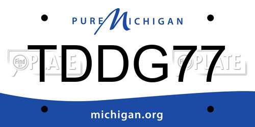 TDDG77 Michigan License Plate