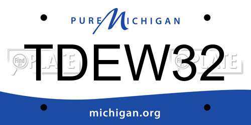 TDEW32 Michigan License Plate