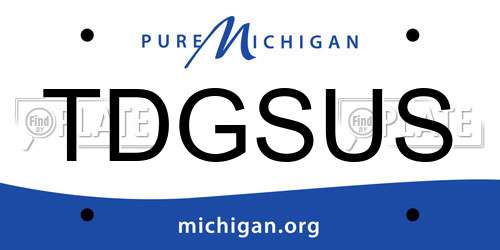 TDGSUS Michigan License Plate