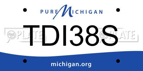 TDI38S Michigan License Plate