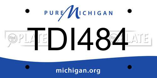 TDI484 Michigan License Plate