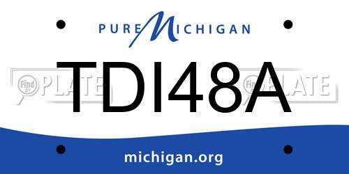 TDI48A Michigan License Plate