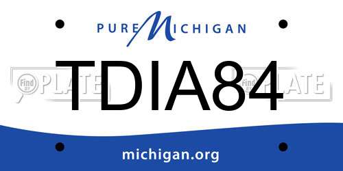 TDIA84 Michigan License Plate