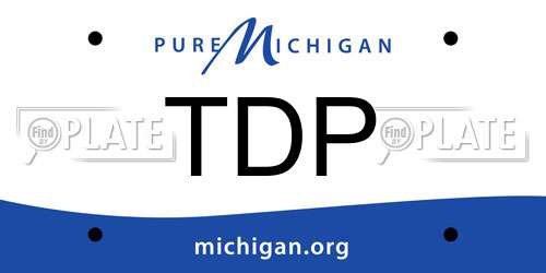 TDP Michigan License Plate