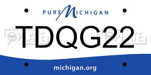 TDQG22 Michigan License Plate