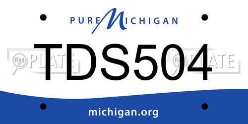 TDS504 Michigan License Plate