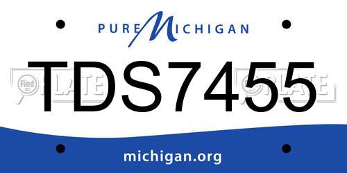 TDS7455 Michigan License Plate