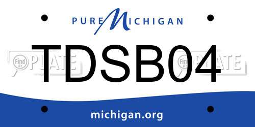 TDSB04 Michigan License Plate