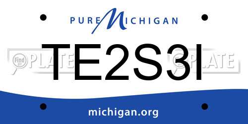 TE2S3I Michigan License Plate