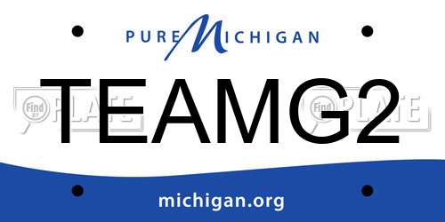 TEAMG2 Michigan License Plate
