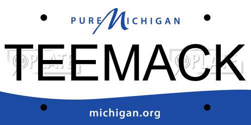 TEEMACK Michigan License Plate