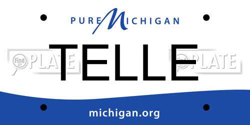 TELLE Michigan License Plate