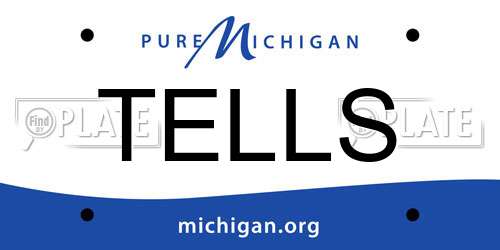 TELLS Michigan License Plate