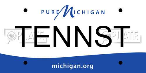 TENNST Michigan License Plate