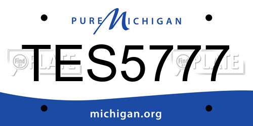 TES5777 Michigan License Plate
