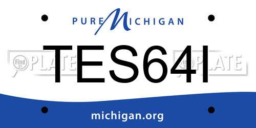 TES64I Michigan License Plate