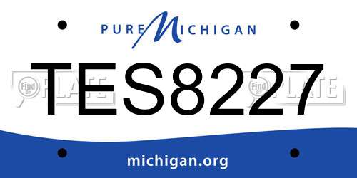 TES8227 Michigan License Plate