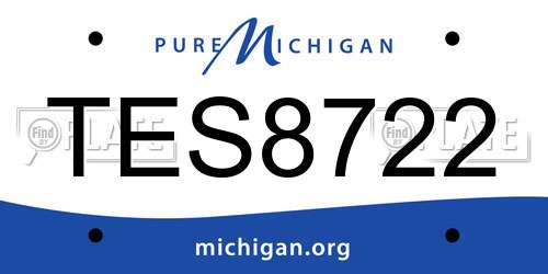 TES8722 Michigan License Plate