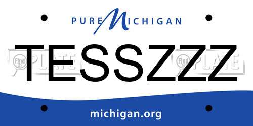 TESSZZZ Michigan License Plate