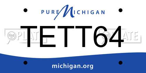 TETT64 Michigan License Plate
