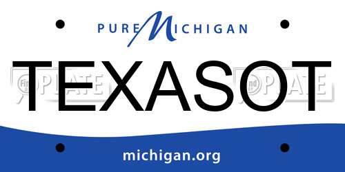 TEXASOT Michigan License Plate