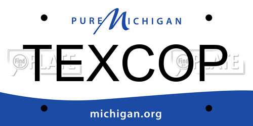 TEXCOP Michigan License Plate