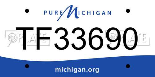 TF33690 Michigan License Plate