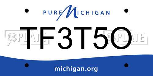 TF3T5O Michigan License Plate