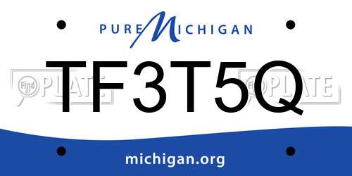 TF3T5Q Michigan License Plate