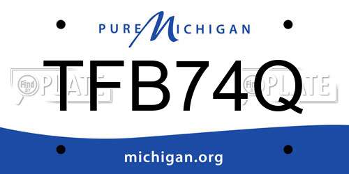 TFB74Q Michigan License Plate