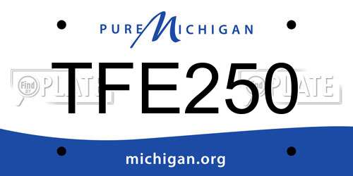 TFE250 Michigan License Plate
