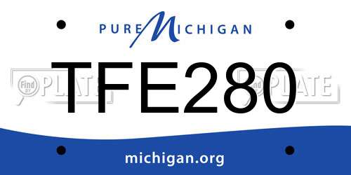 TFE280 Michigan License Plate