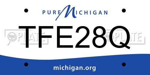 TFE28Q Michigan License Plate