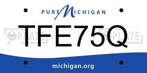TFE75Q Michigan License Plate