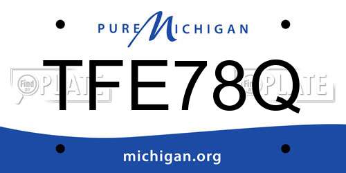 TFE78Q Michigan License Plate