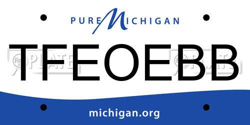 TFEOEBB Michigan License Plate