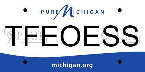 TFEOESS Michigan License Plate