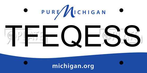 TFEQESS Michigan License Plate