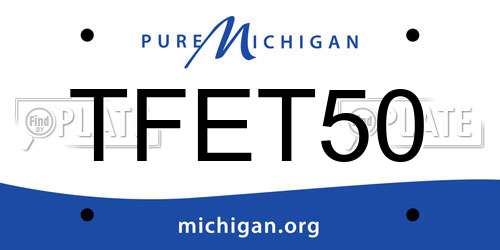 TFET50 Michigan License Plate