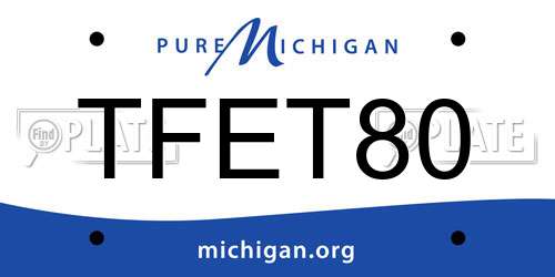 TFET80 Michigan License Plate