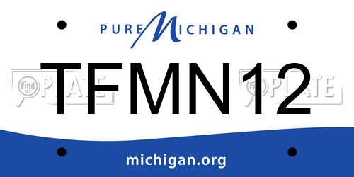 TFMN12 Michigan License Plate