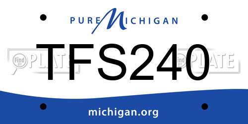 TFS240 Michigan License Plate