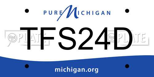 TFS24D Michigan License Plate